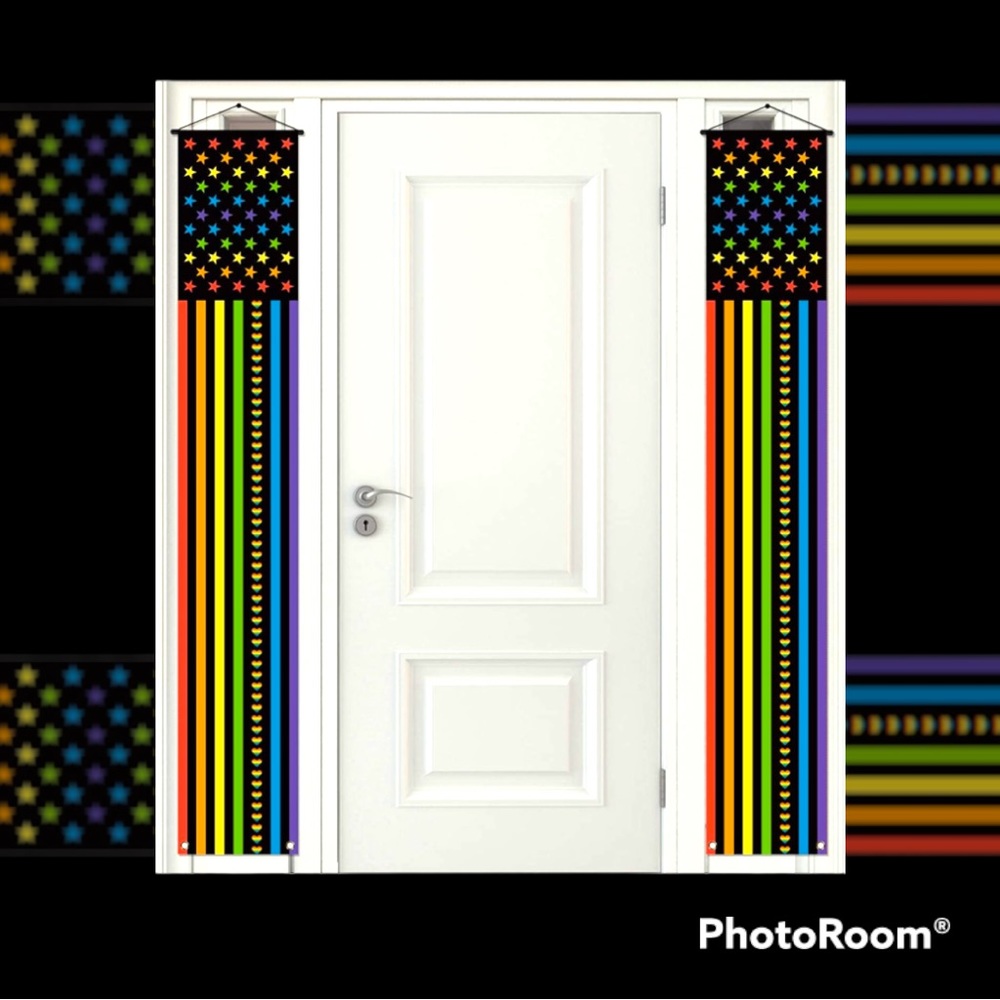 🌈Gay Pride Rainbow Flag Porch Banner set of 2🌈